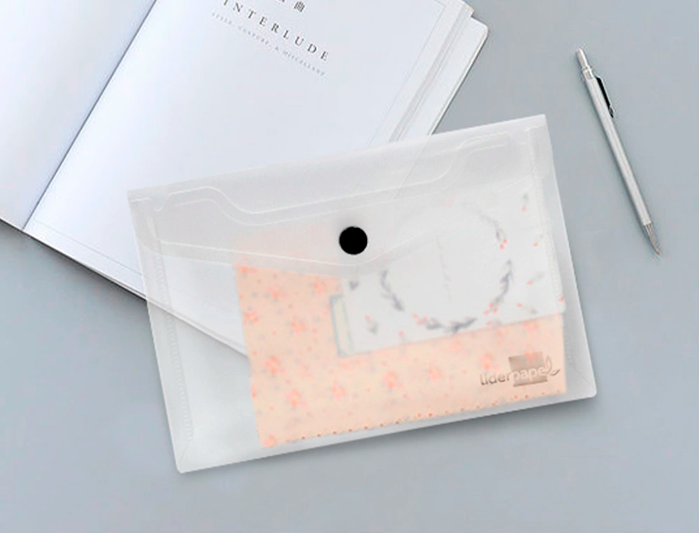 DOSSIER ENVELOPE A7 C/BOTÃO CRISTAL TRANSPARENTE DS42 44224 2