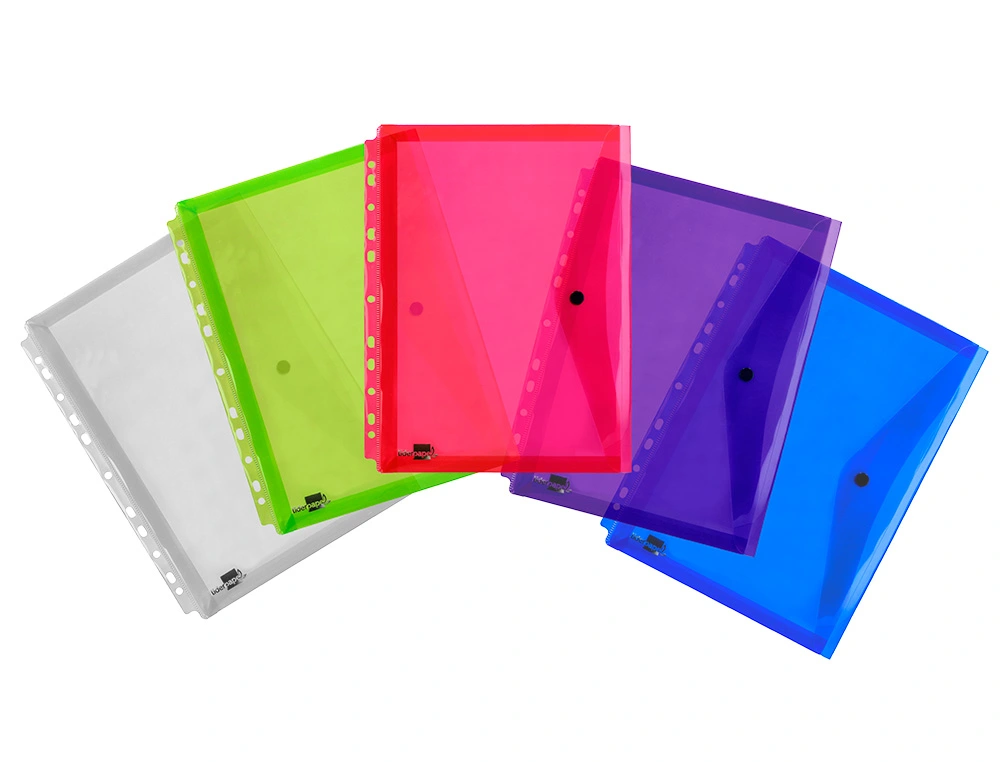 BOLSA PORTA DOCUMENTOS MULTIPERFURADA A4 CORES SORTIDAS DS50