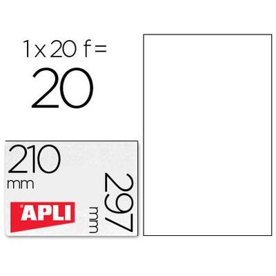 ETIQUETA ADESIVA BRANCO LASER 20FOLHAS A4 PROVA DE TEMPO KF01228