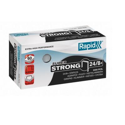 AGRAFES RAPID 24/8+MM 2-50FOLHAS CAIXA C/5000 GALVANIZADO SUPER STRONG