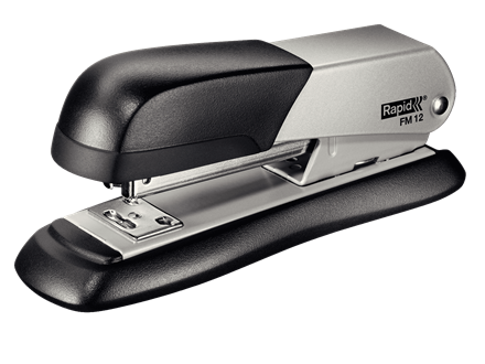 AGRAFADOR RAPID FM12 FASHION 24/6-26/6 METAL 25FOLHAS CINZA PRATA/PRETO