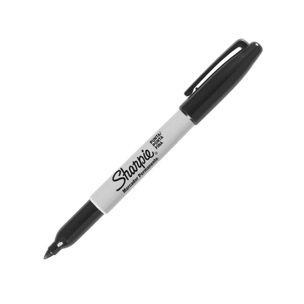 MARCADOR PERMANENTE PAPER MATE SHARPIE F 1MM PONTA REDONDA PRETO S0810930