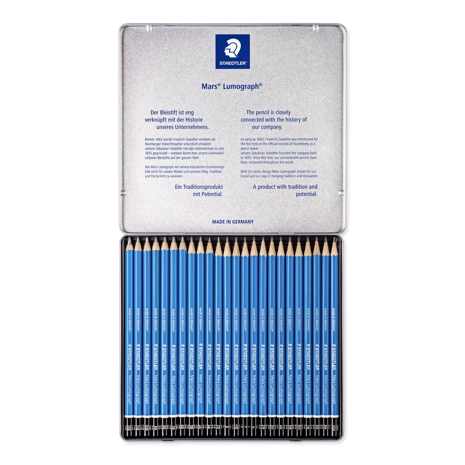 LAPIS GRAFITE STAEDTLER LUMOGRAPH 100-G24 CAIXA C/24 LÁPIS 0