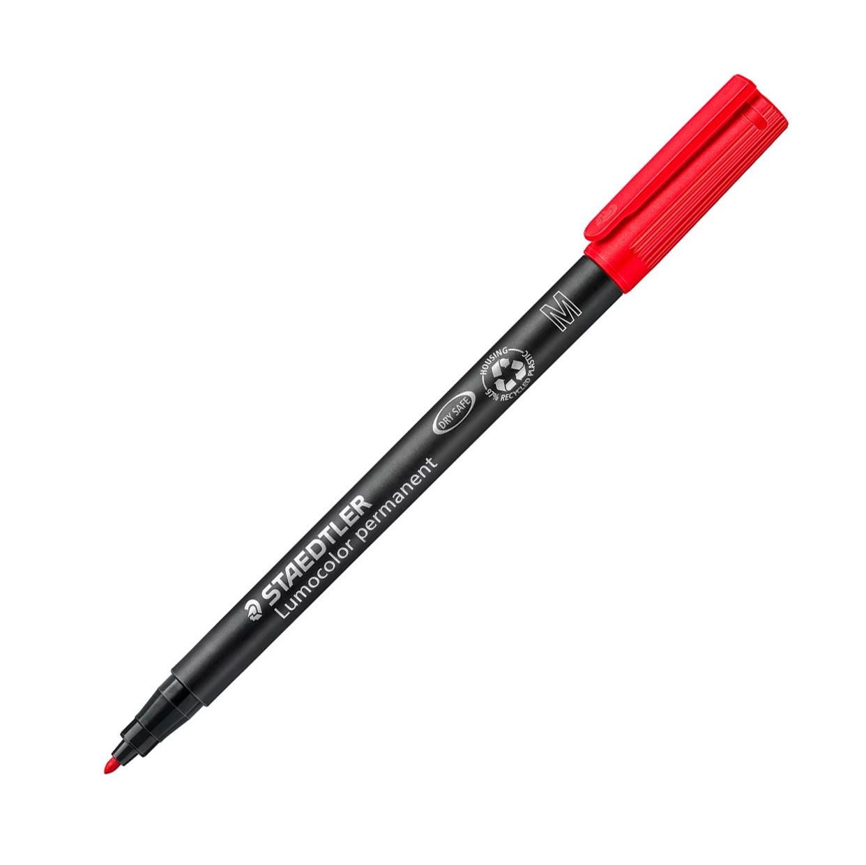 MARCADOR STAEDTLER LUMOCOLOR M317 1.0MM PERMANENTE VERMELHO