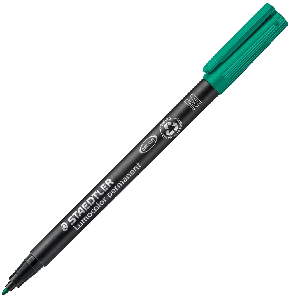 MARCADOR STAEDTLER LUMOCOLOR M317 1.0MM PERMANENTE VERDE