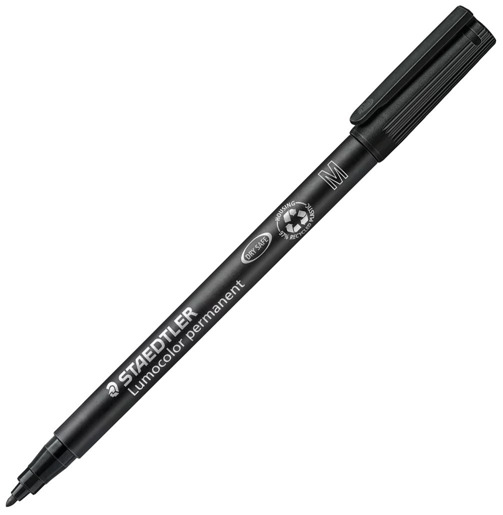 MARCADOR STAEDTLER LUMOCOLOR M317 1.0MM PERMANENTE PRETO