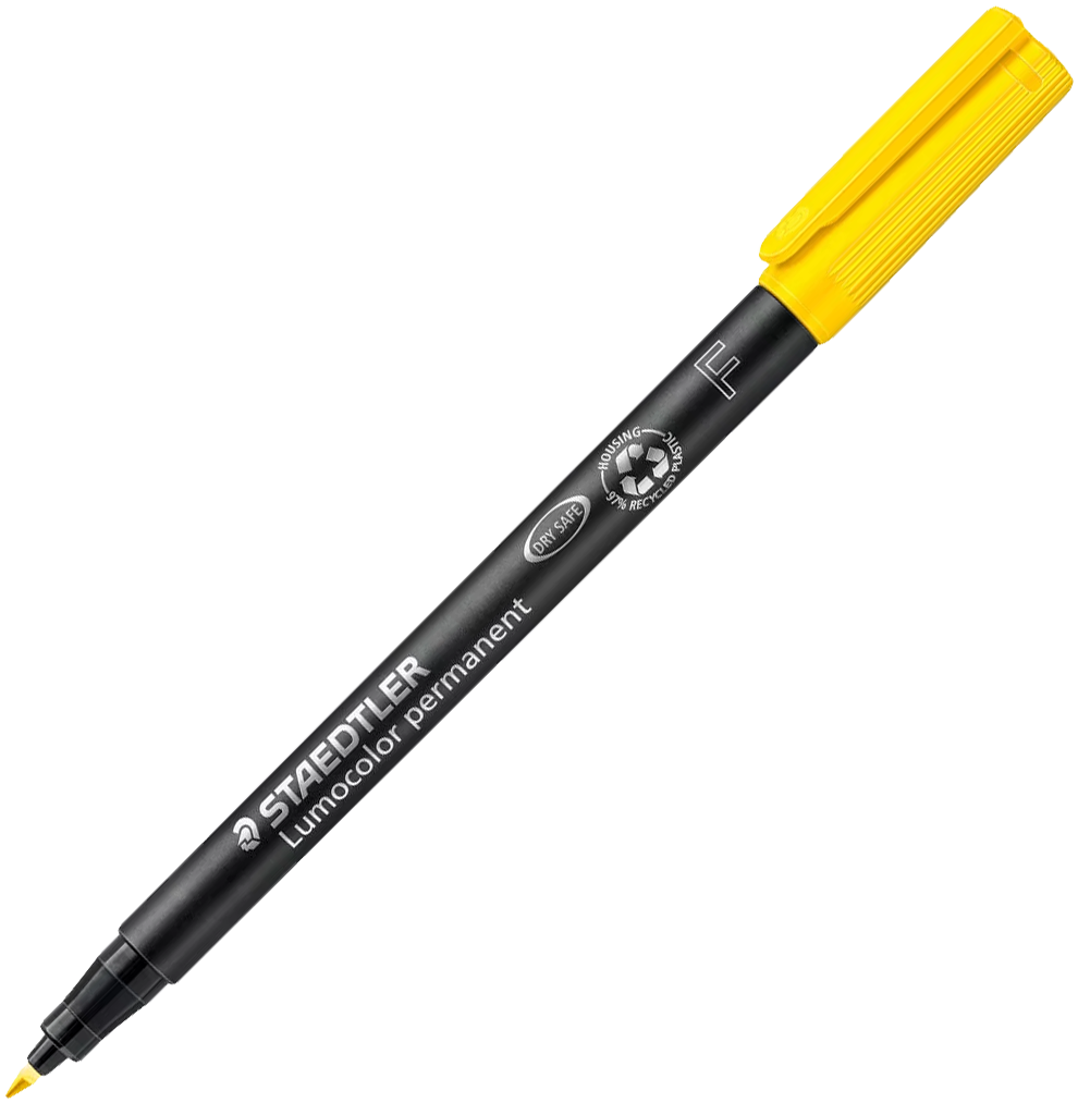 MARCADOR STAEDTLER LUMOCOLOR F318 0.6MM PERMANENTE AMARELO