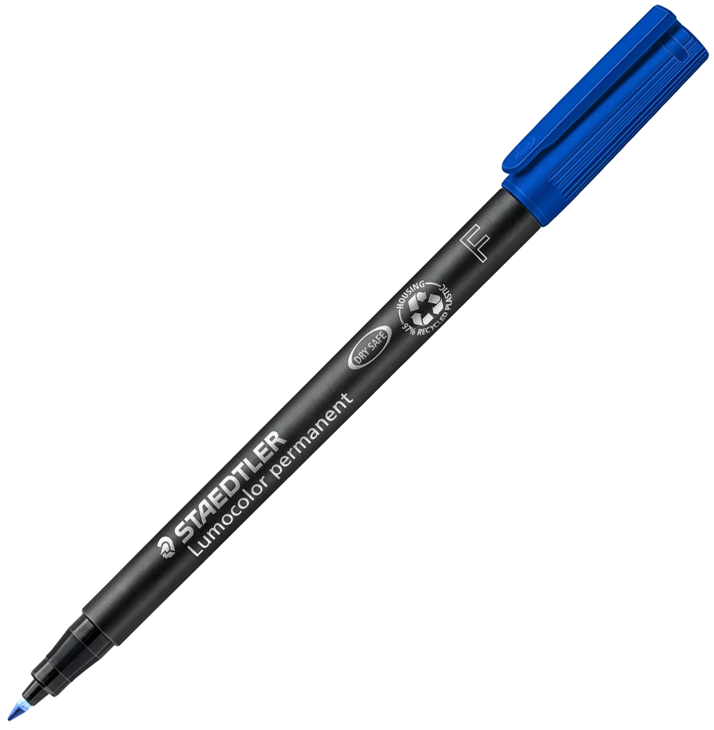 MARCADOR STAEDTLER LUMOCOLOR F318 0.6MM PERMANENTE AZUL