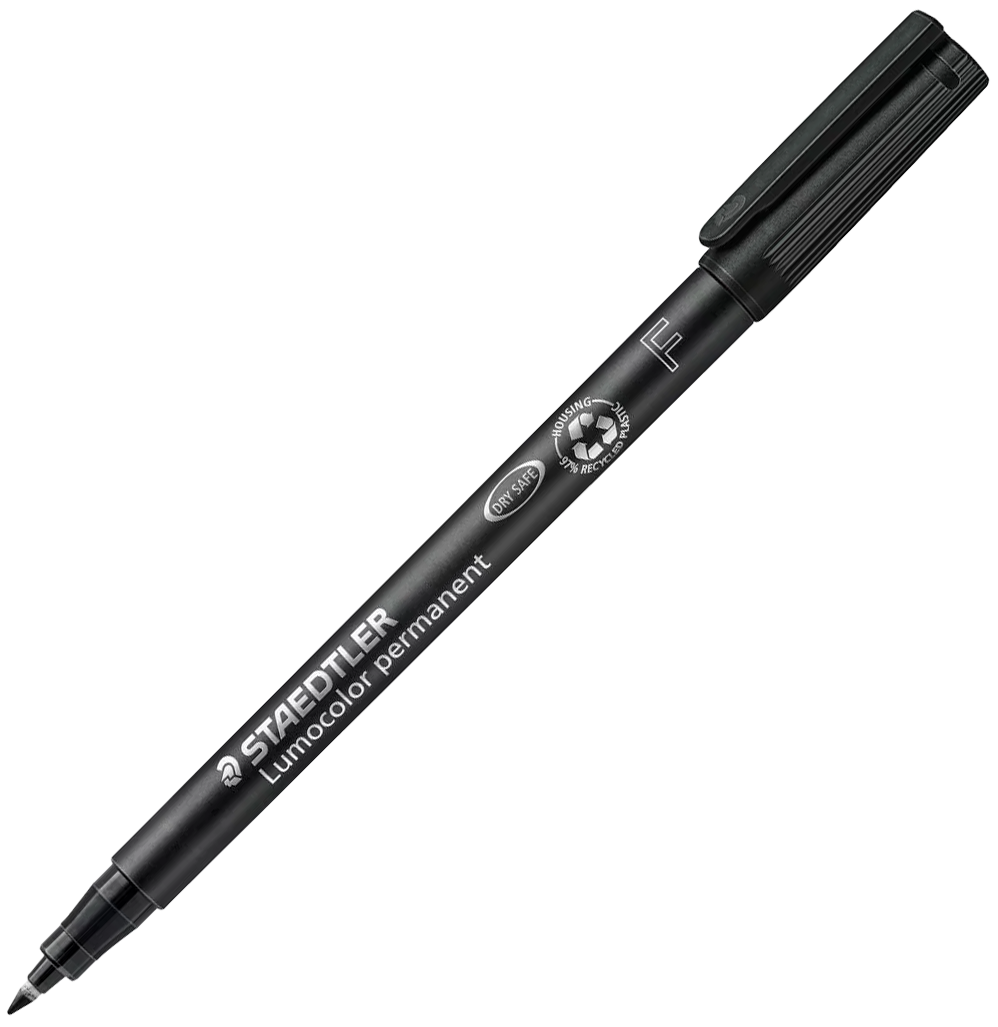 MARCADOR STAEDTLER LUMOCOLOR F318 0.6MM PERMANENTE PRETO
