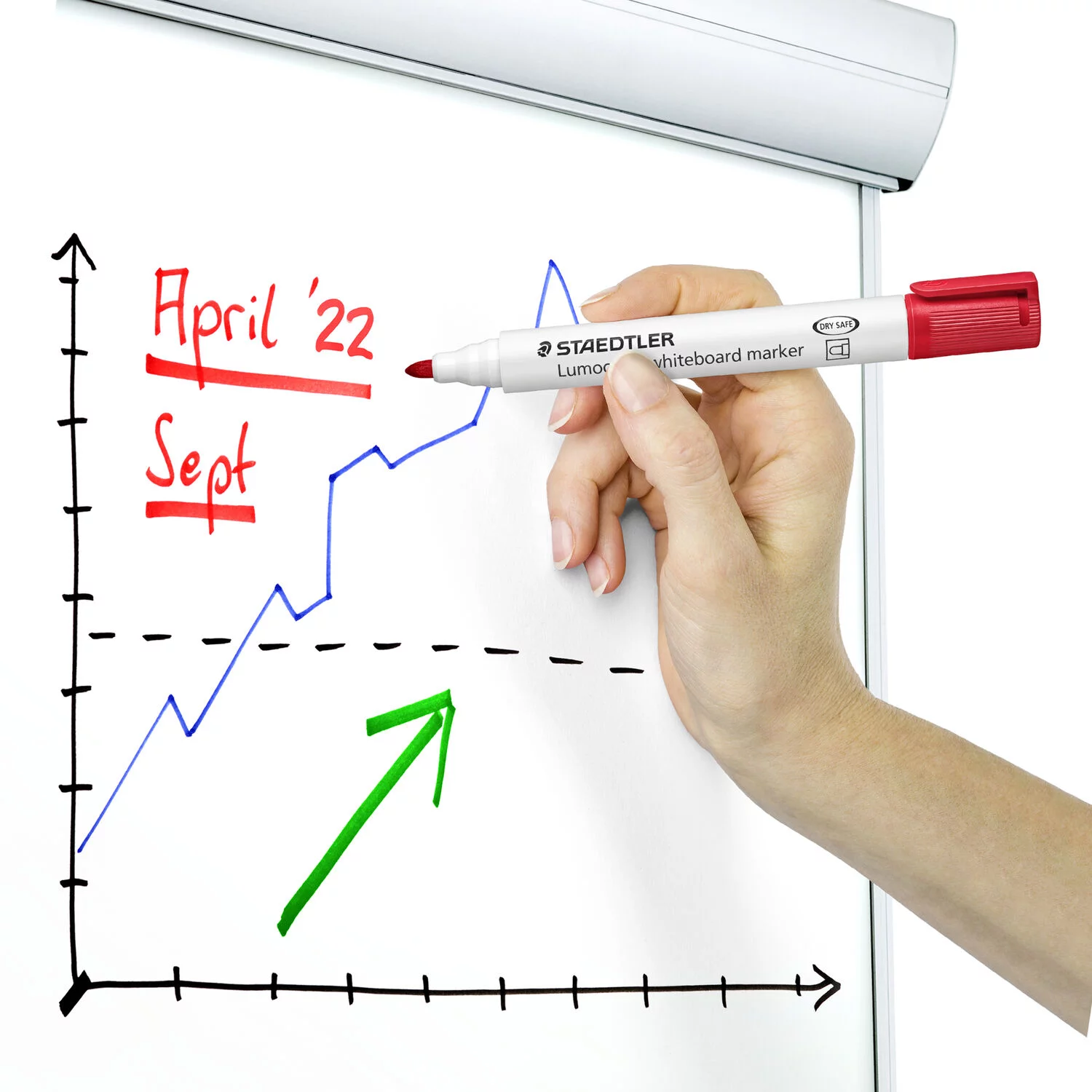 MARCADOR QUADRO BRANCO STAEDTLER 351 AZUL 351-3 1