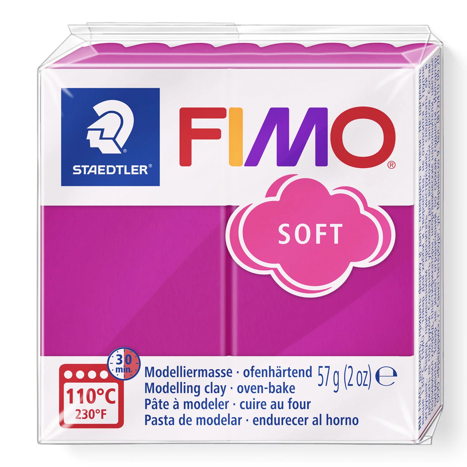 PASTA MODELAR STAEDTLER FIMO SOFT 56GR FRAMBOESA QC54656 0