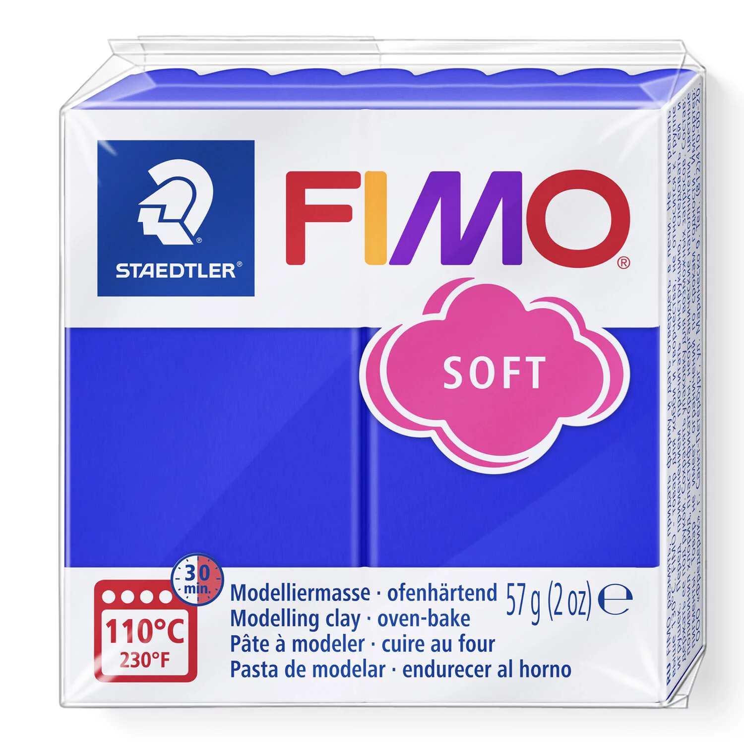 PASTA MODELAR STAEDTLER FIMO SOFT 56GR AZUL BRILHANTE QC54661 0