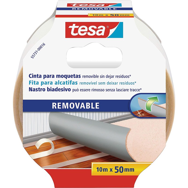 FITA BI-ADESIVA ALCATIFA TESA DSA REMOVÍVEL 10MX50MM 55731-00011-00