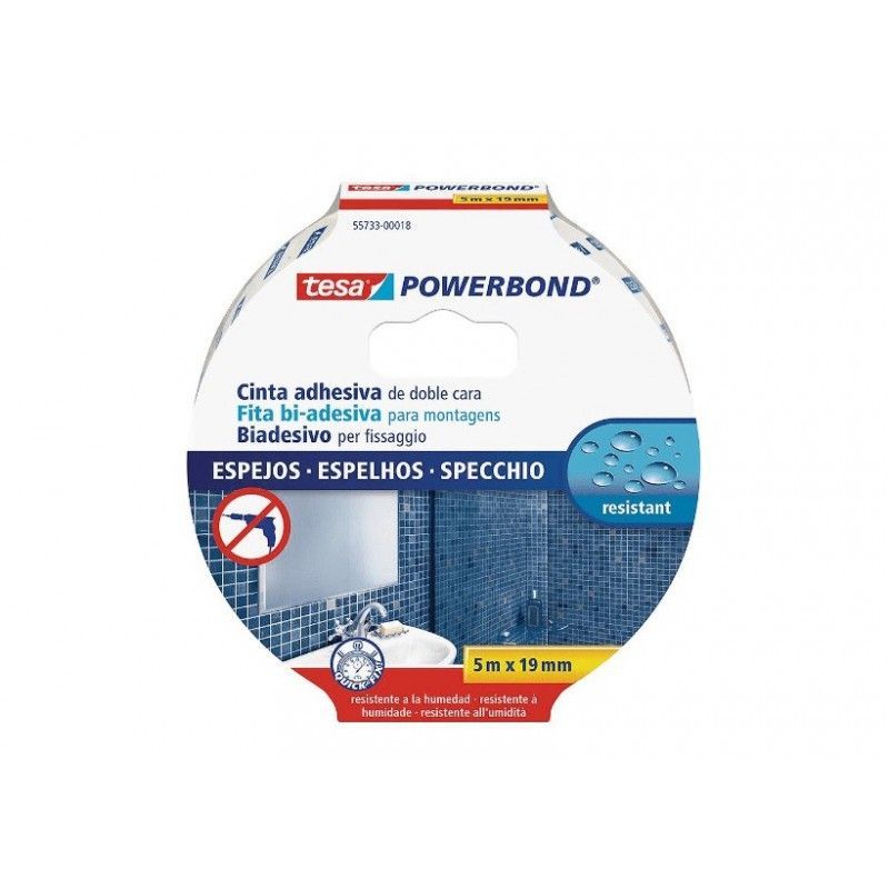 FITA ADESIVA TESA POWERBOND ESPELHOS 5MX19MM 55733-00018-02 1