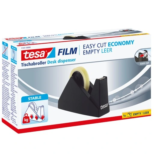 DESENROLADOR BALCÃO P/FITA ATÉ 66MX19MM TESA ECO EASY CUT® PRETO 57431-00000-00 1