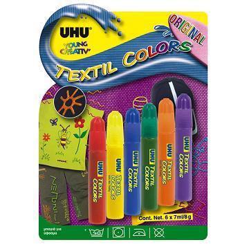 COLA UHU YC GLITTER 6X10ML ORIGEM 39040