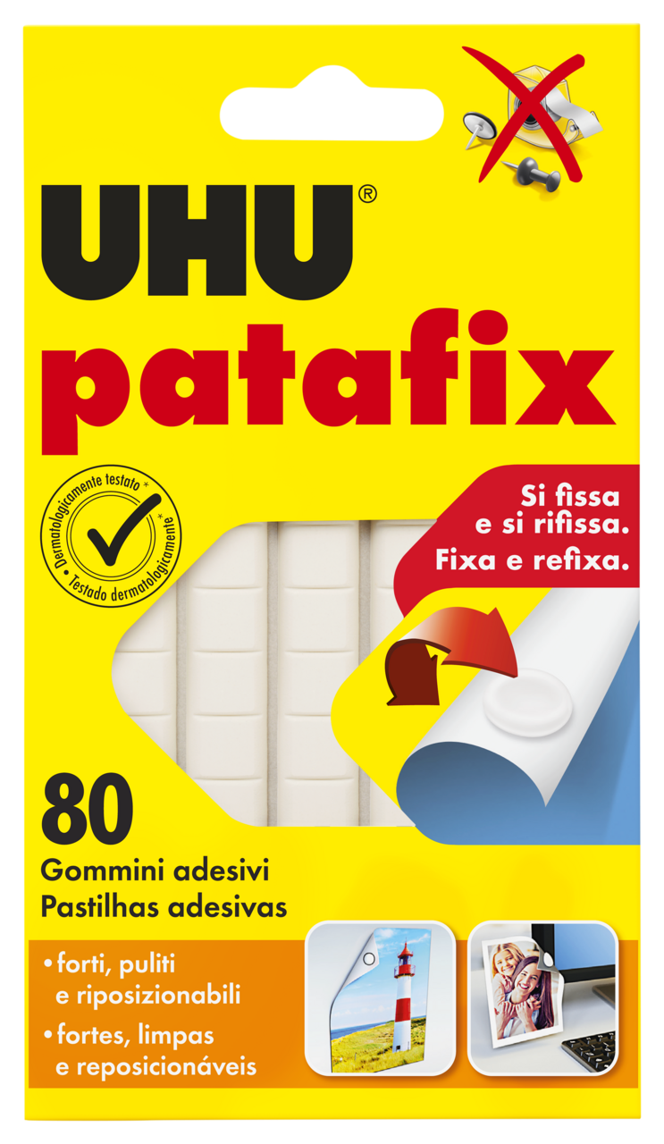 COLA UHU U-TAC PATAFIX 60GR BRANCA 41710 0