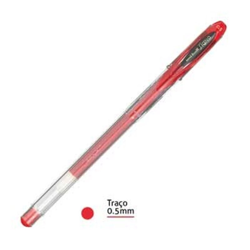 MARCADOR UNI-BALL SIGNO GEL UM-120 0.5MM/0.3MM VERMELHO