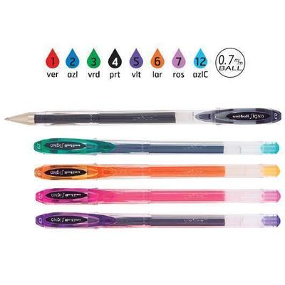 MARCADOR UNI-BALL SIGNO GEL UM-120 0,7MM METAL VERMELHO 0