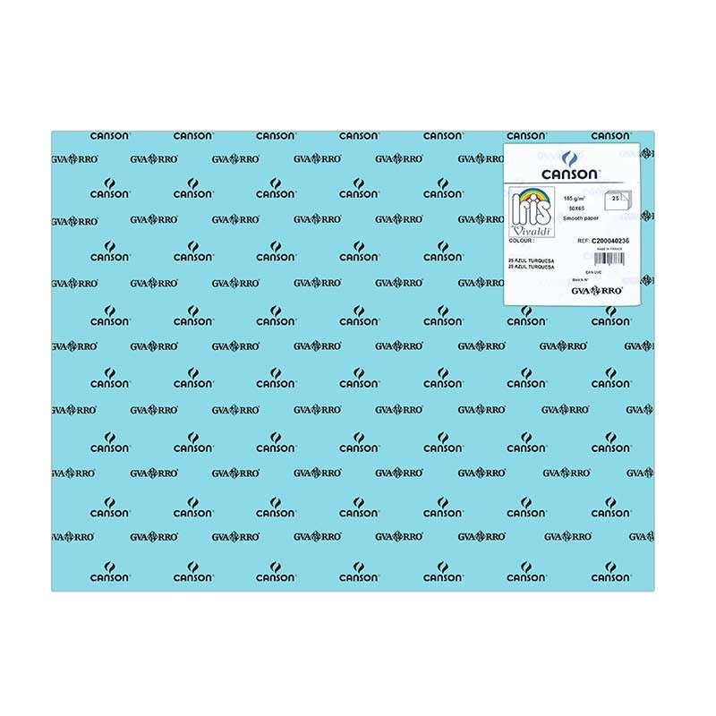CARTOLINA IRIS 185GR 50X65CM - AZUL TURQUESA 0