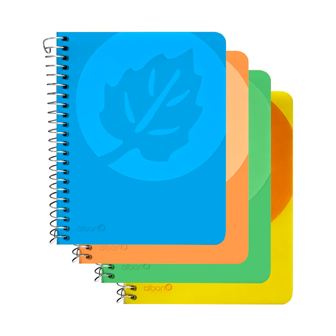 CADERNO ESPIRAL A5 70G 120FLS XADREZ CAPA PP ALBAN AC1031/AC1032/AC1033 15377