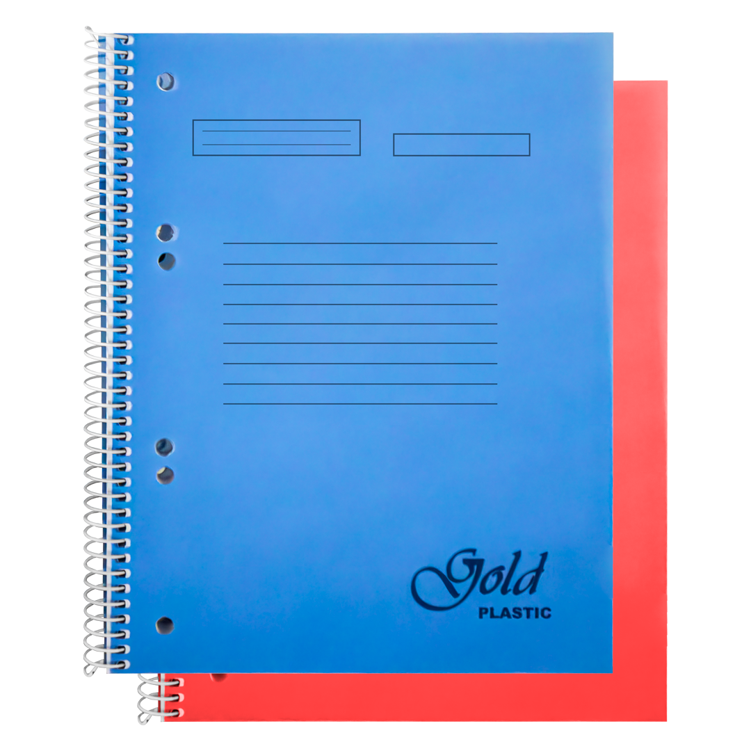 CADERNO ESPIRAL A5 70G 100FLS XADREZ CAPA PP ALBAN PLATANUS/GOLD AC7573 26179