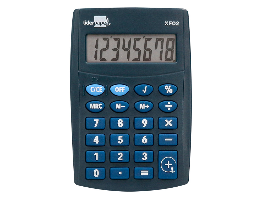 CALCULADORA BOLSO XF02 8 DIGITOS PILHAS COR AZUL