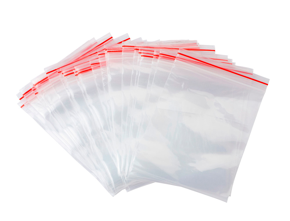 BOLSA PLASTICO AUTO SELADA 40X60MM PACK C/ 100 UNIDADES