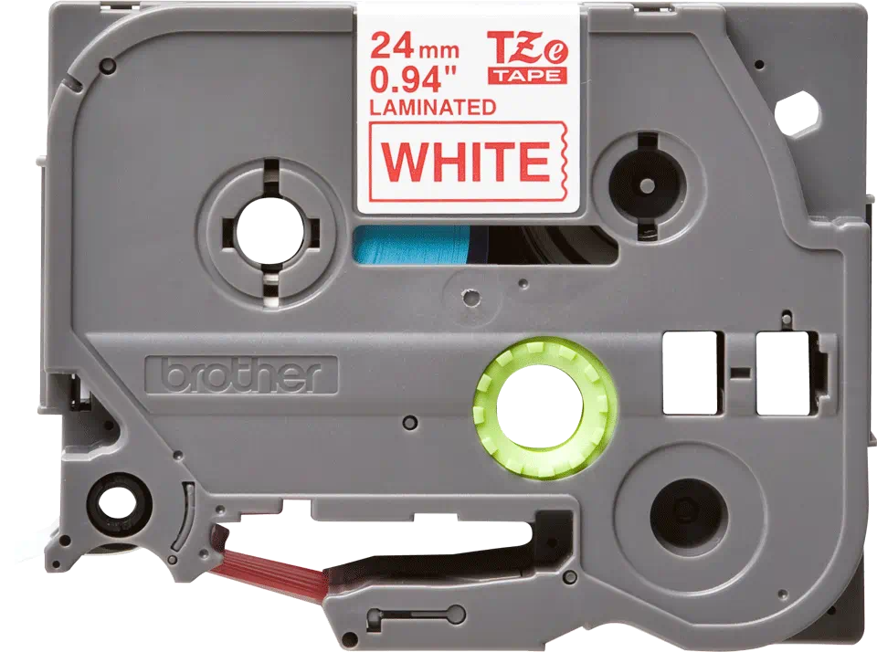 BROTHER FITA P-TOUCH BRANCO/VERMELHO 24MMX8M TZE252 1