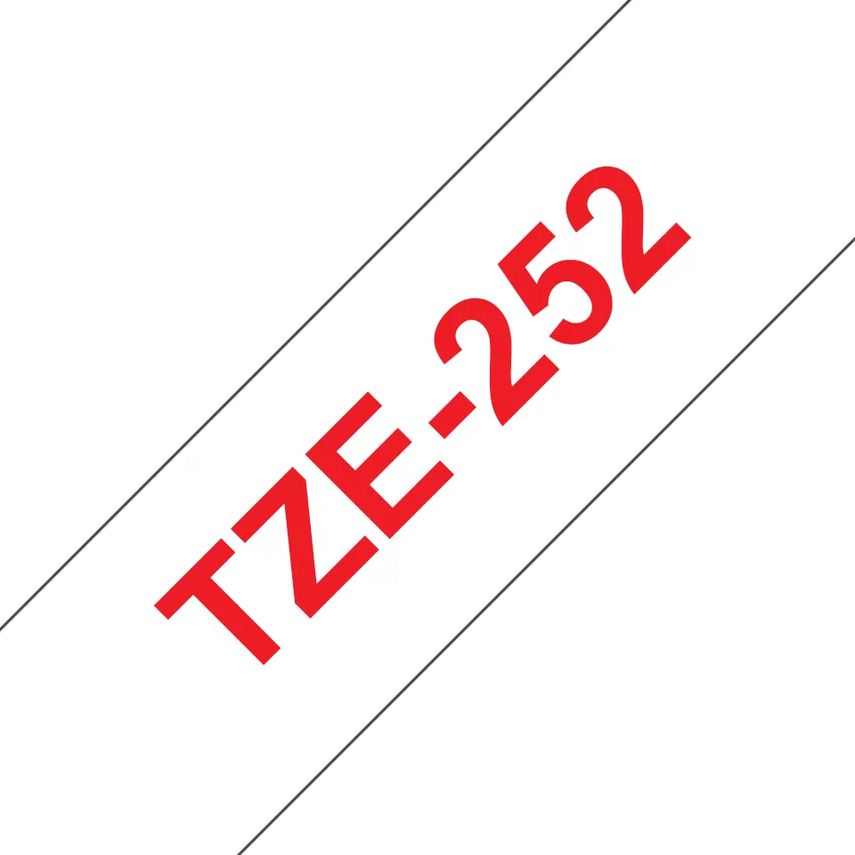 BROTHER FITA P-TOUCH BRANCO/VERMELHO 24MMX8M TZE252 2