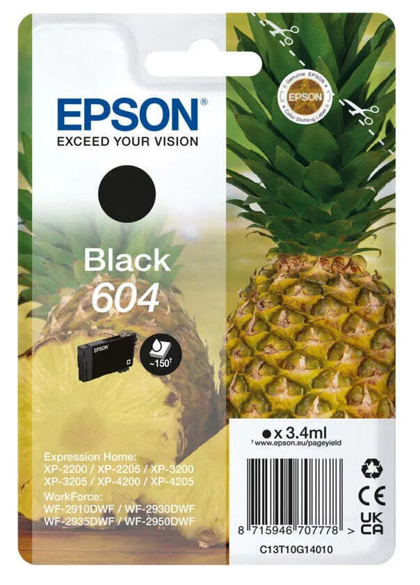 TINTEIRO EPSON EPSON XP-2200/7WF-2910DWF PRETO 604 0