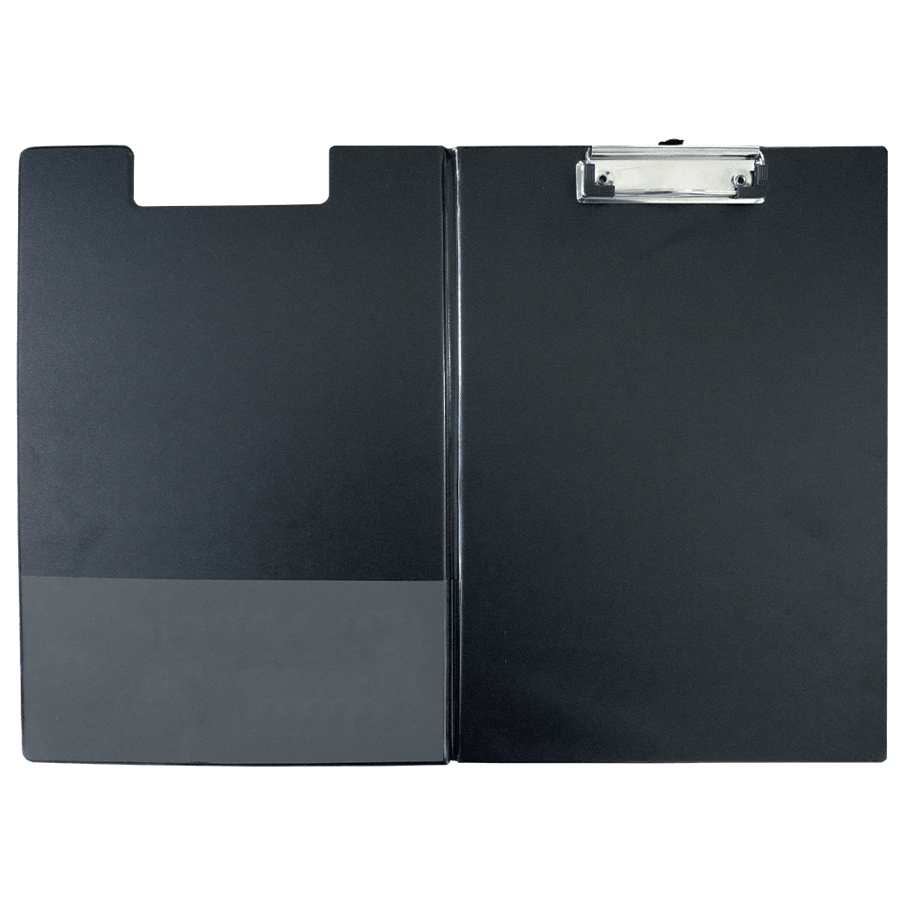 CAPA BLOCO A4 C/BOLSA + MOLA MINICLIP CROMO PRETA+ILHÓ TOP QUALITY CITY03040