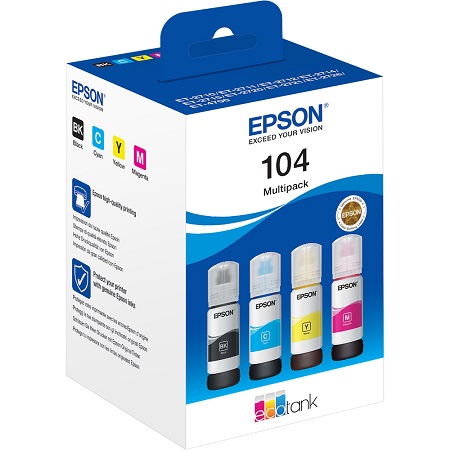 TINTEIRO EPSON MULTIPACK ECOTANK 104 PACK C/4CORES
