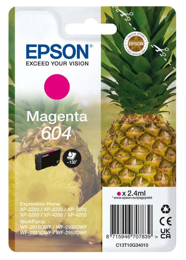 TINTEIRO EPSON EPSON XP-2200/7WF-2910DWF MAGENTA 604 0
