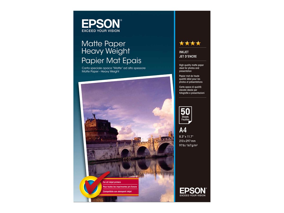 PAPEL EPSON FOTO A4 167GR MATTE HEAVY WEIGHT 50FOLHAS 0