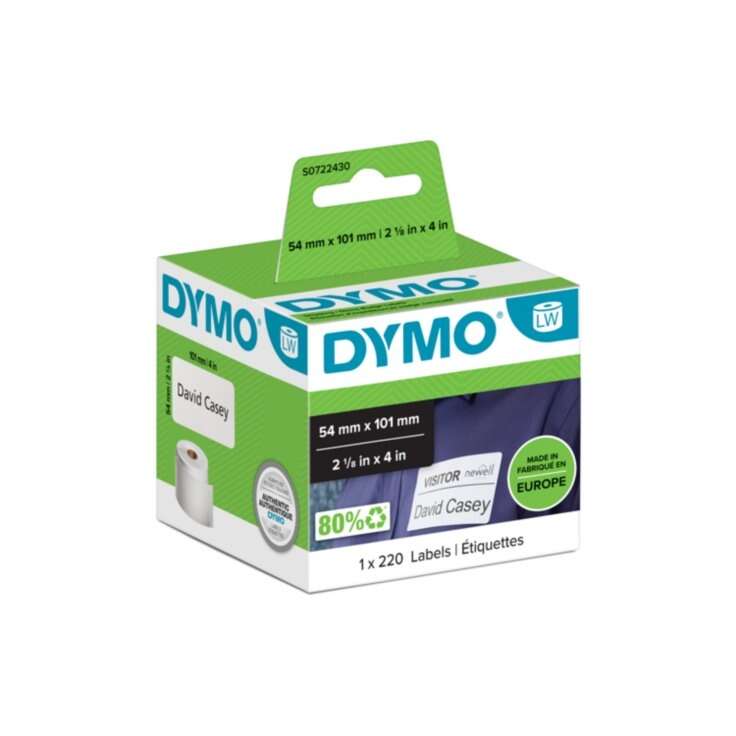 ETIQUETAS DYMO PAPEL TÉRMICO 101X54MM ROLO C/220 ETIQ S0722430