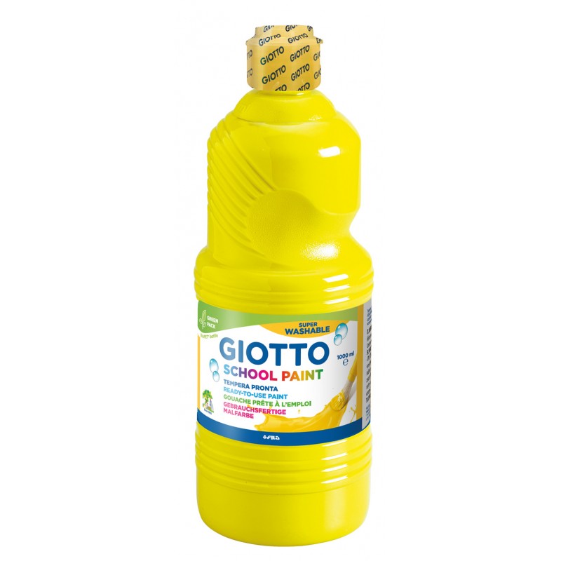 GUACHE GIOTTO PRONTA LAVÁVEL ESCOLAR 1LITRO AMARELO 535502
