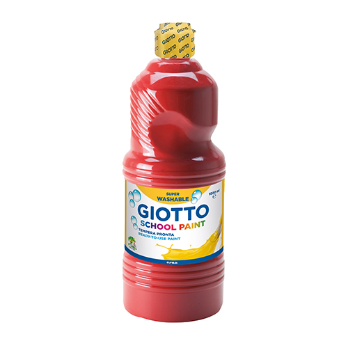GUACHE GIOTTO PRONTA LAVÁVEL ESCOLAR 1LITRO VERMELHO ESCARLATE 535508