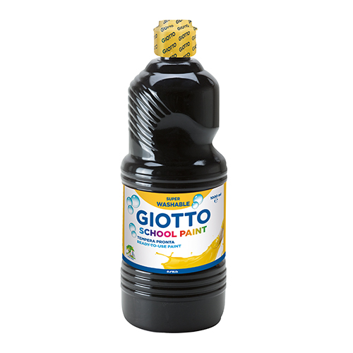 GUACHE GIOTTO PRONTA LAVÁVEL ESCOLAR 1LITRO PRETO 535524