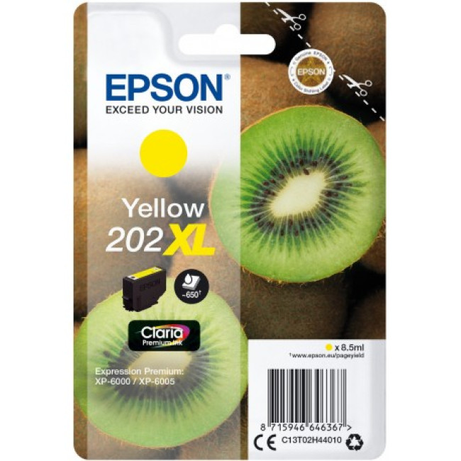TINTEIRO EPSON  XP6000/XP6005/XP6100/XP6105 0.65K AMARELO 202XL