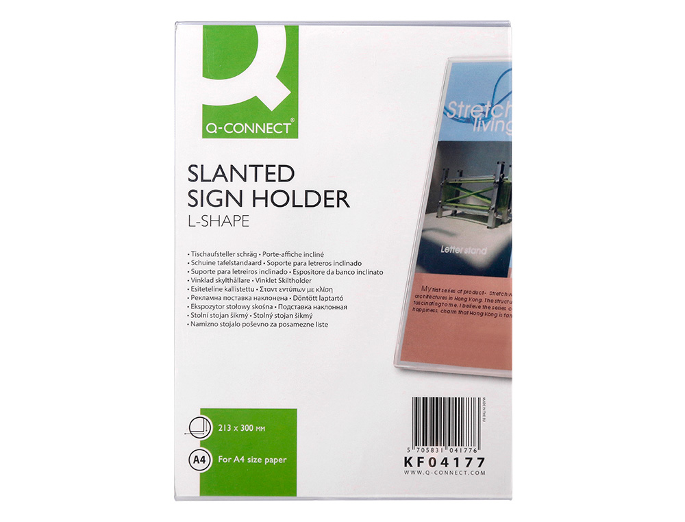 EXPOSITOR SECRETARIA COM FORMA DE L METACRILATO 213X300MM 1