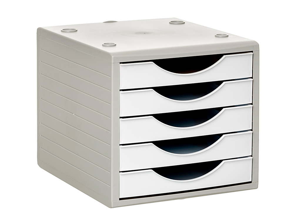 BLOCO CLASSIFICADOR C/ 5 GAVETAS COR BRANCO OPACO 270X340X260MM