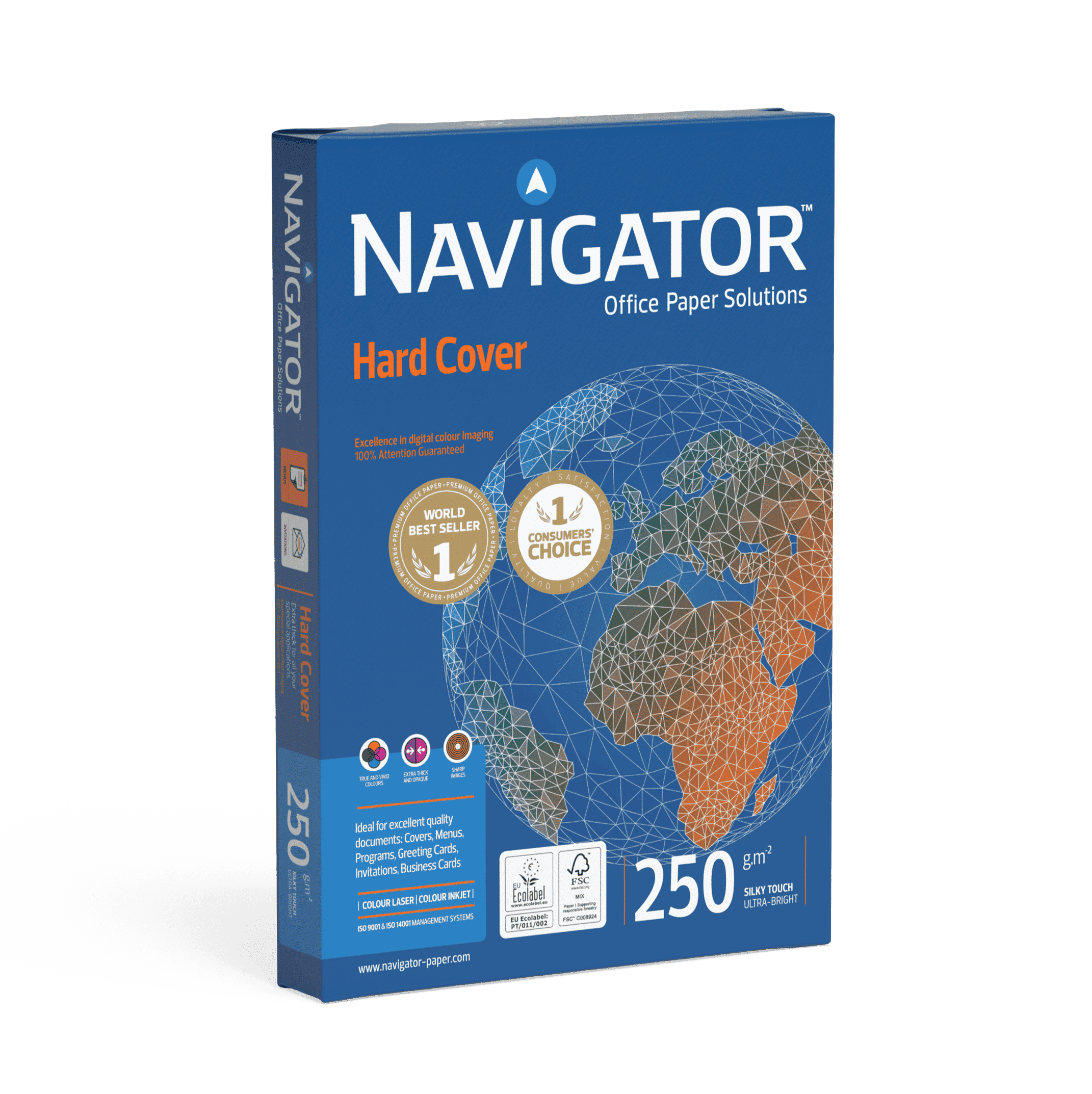 PAPEL A4 250GR 125FOLHAS NAVIGATOR HARD COVER