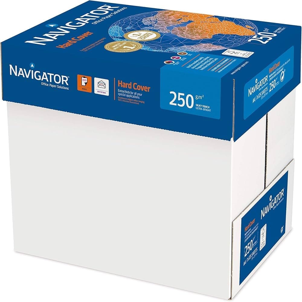 PAPEL A4 250GR 125FOLHAS NAVIGATOR HARD COVER 1