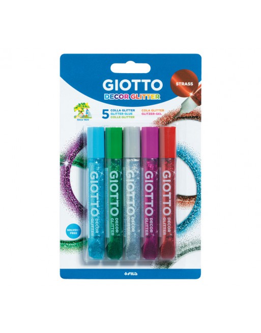 COLA GIOTTO DECOR GLITTER 5X10,5ML STRASS F545200