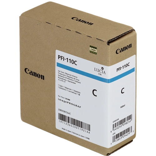 CANON TINTEIRO TX-2000/3000/4000 160ML PFI-110C SIÃO 2365C001AA 0
