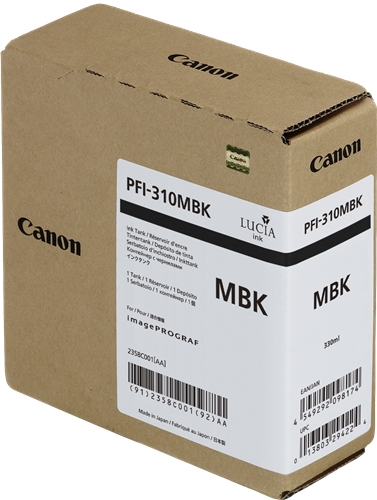 TINTEIRO CANON TX-2000/3000/4000 330ML PFI-310MBK PRETO MATTE 2358C001AA 0