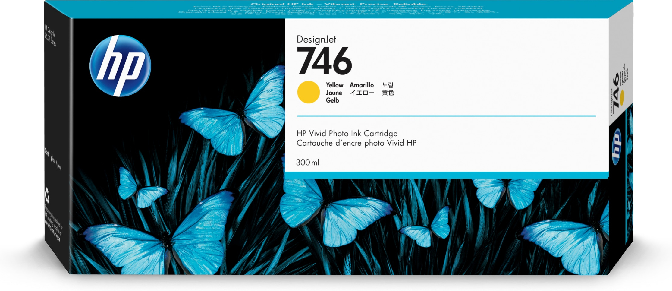 TINTEIRO HP DESIGNJET Z6/Z9 300ML AMARELO 746 0