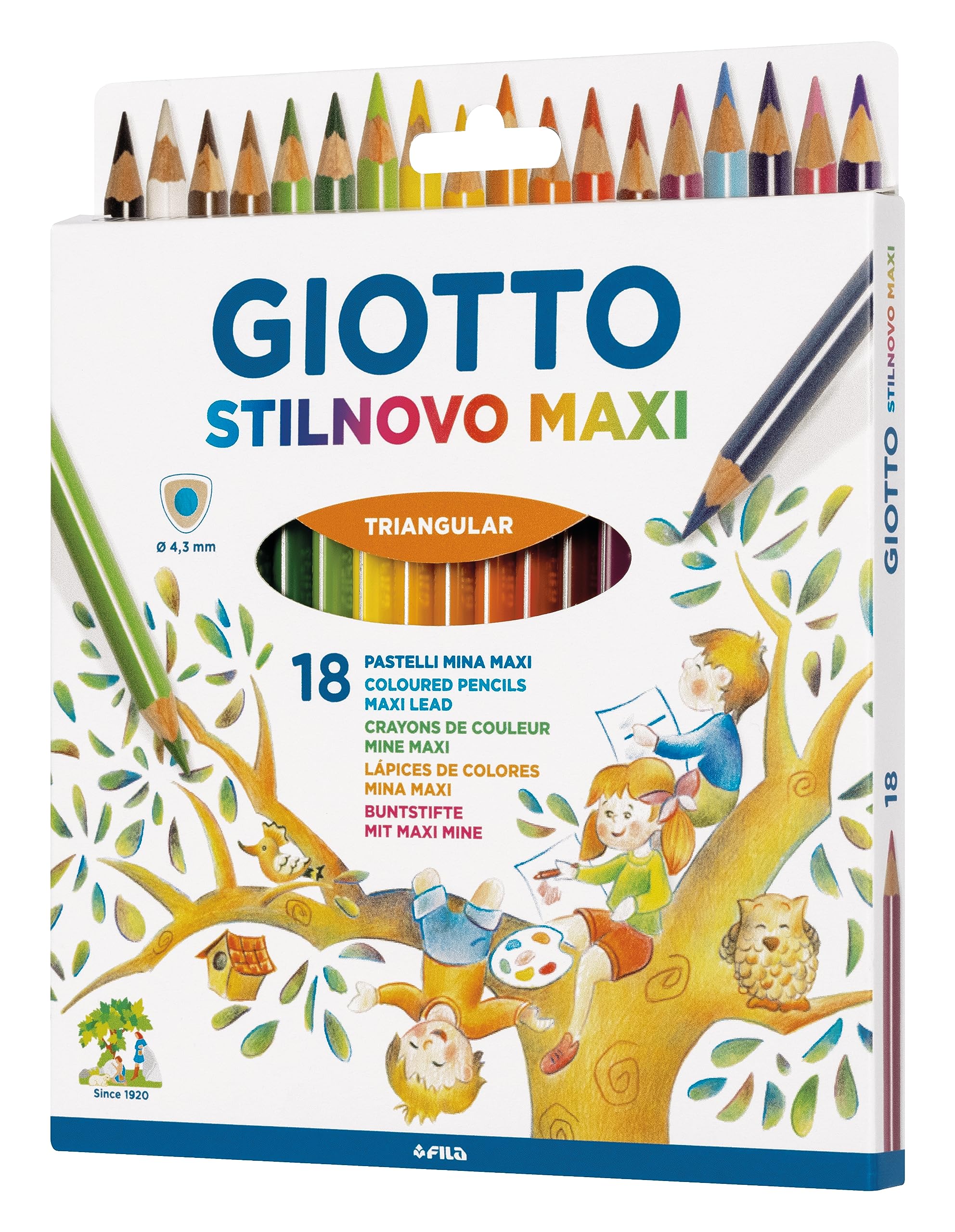 LAPIS COR GIOTTO STILNOVO CAIXA C/18 MAXI 226200