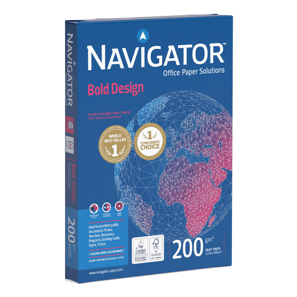 PAPEL A4 200GR 150FOLHAS NAVIGATOR BOLD DESIGN